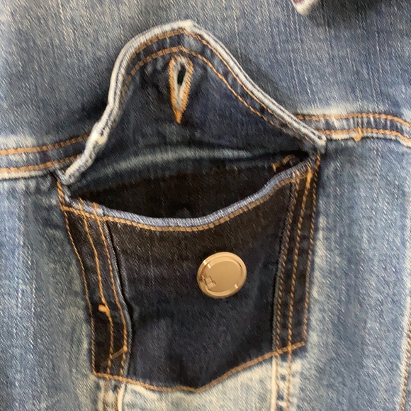 Lane Bryant Deconstructed Denim Jacket size 24 - Picture 6 of 7